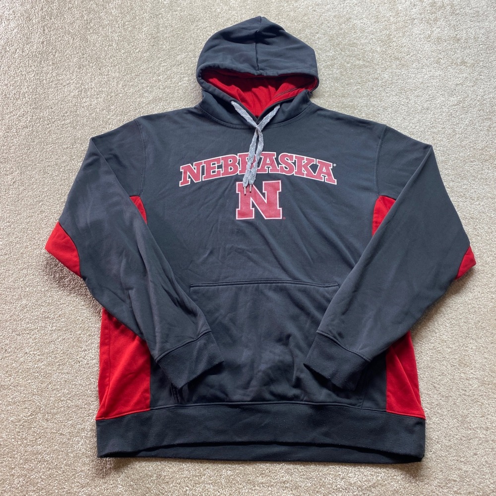 e5 Nebraska Huskers Sweater Mens Small NCAA Pullover Hoodie Long‎ Sleeve